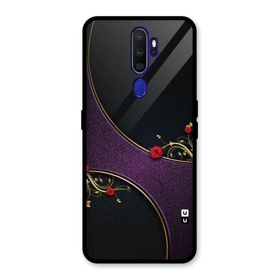 Flower Curves Glass Back Case for Oppo A9 (2020)