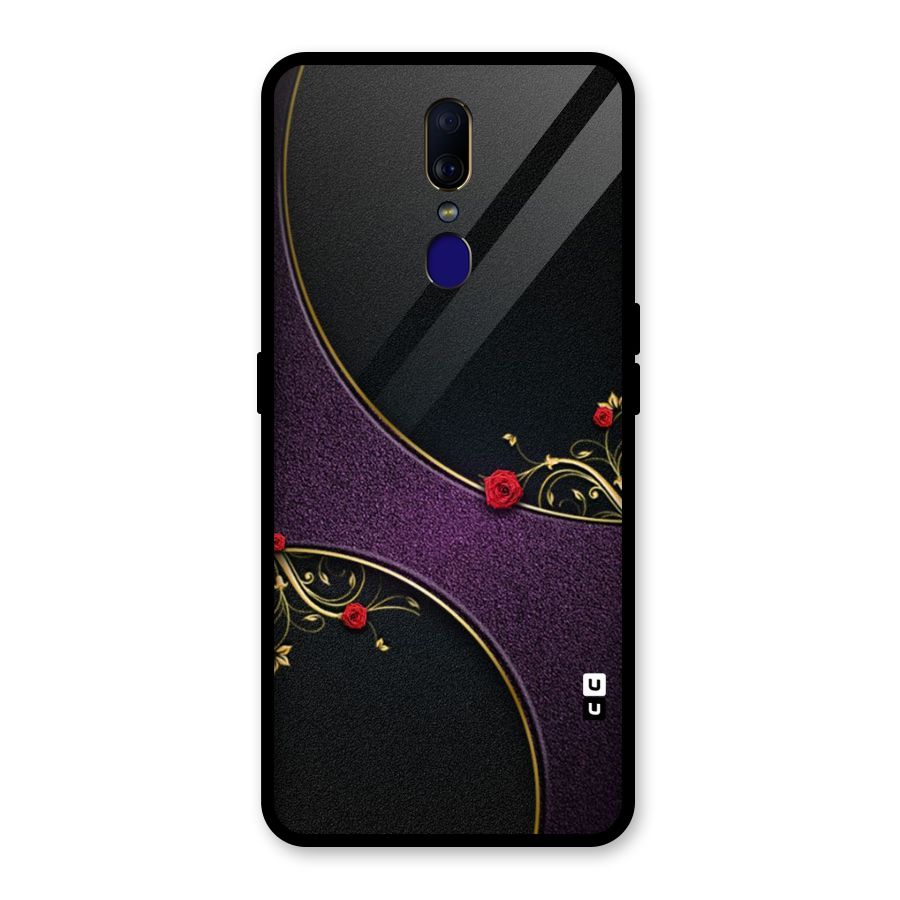 Flower Curves Glass Back Case for Oppo F11