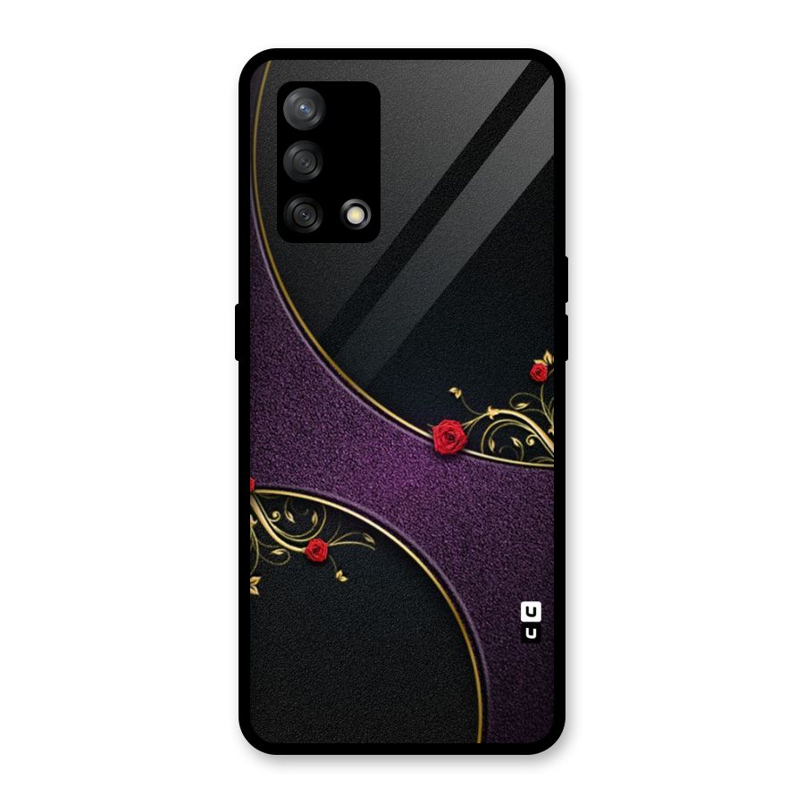 Flower Curves Glass Back Case for Oppo F19