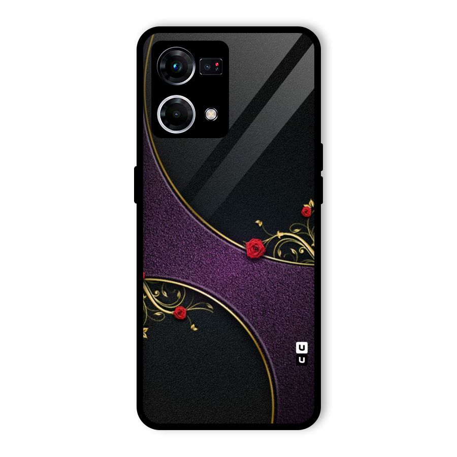 Flower Curves Glass Back Case for Oppo F21 Pro 4G