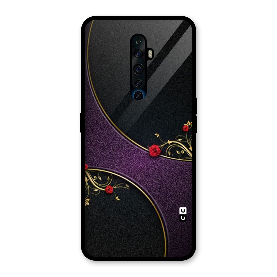 Flower Curves Glass Back Case for Oppo Reno2 Z