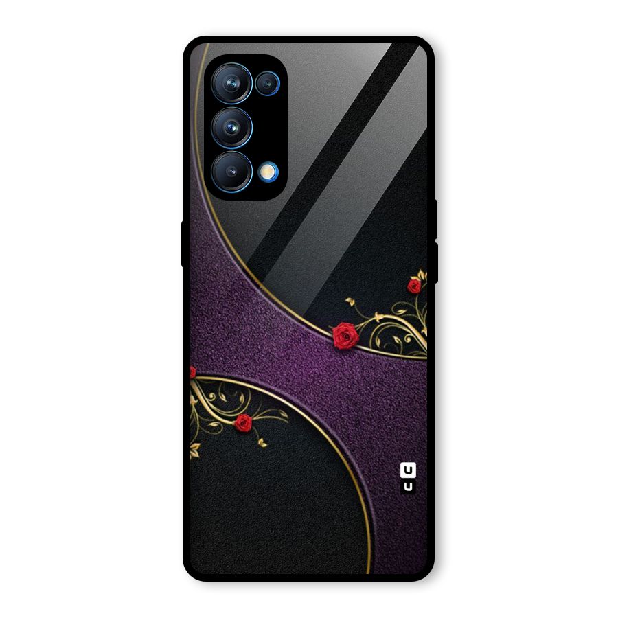 Flower Curves Glass Back Case for Oppo Reno5 Pro 5G