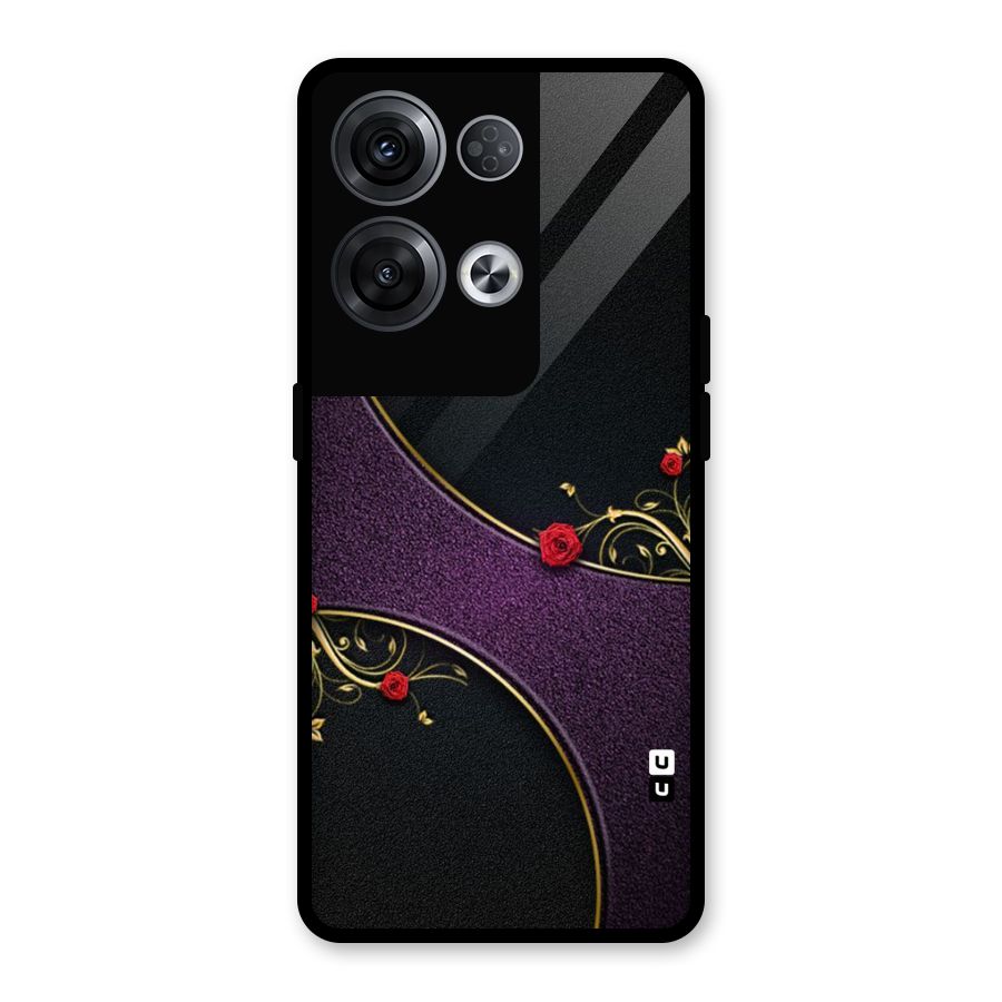 Flower Curves Glass Back Case for Oppo Reno8 Pro 5G