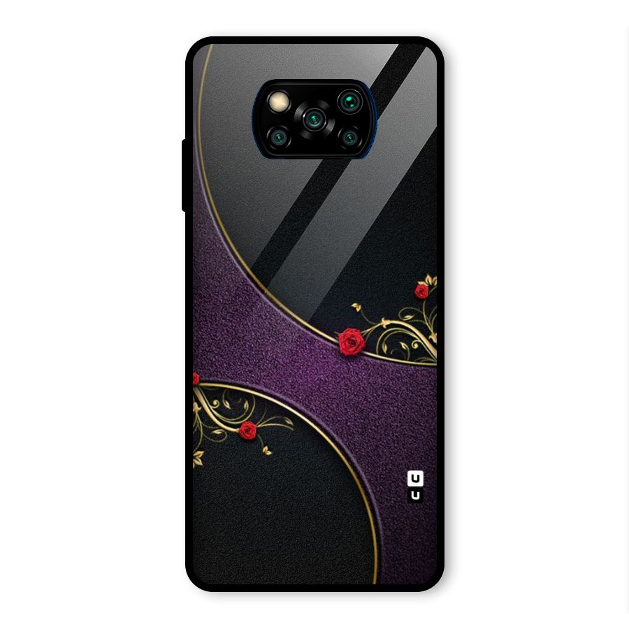 Flower Curves Glass Back Case for Poco X3 Pro
