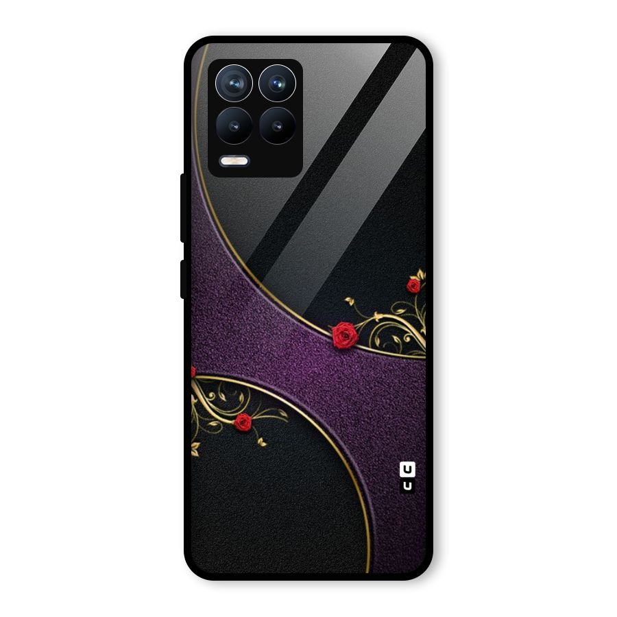 Flower Curves Glass Back Case for Realme 8 Pro