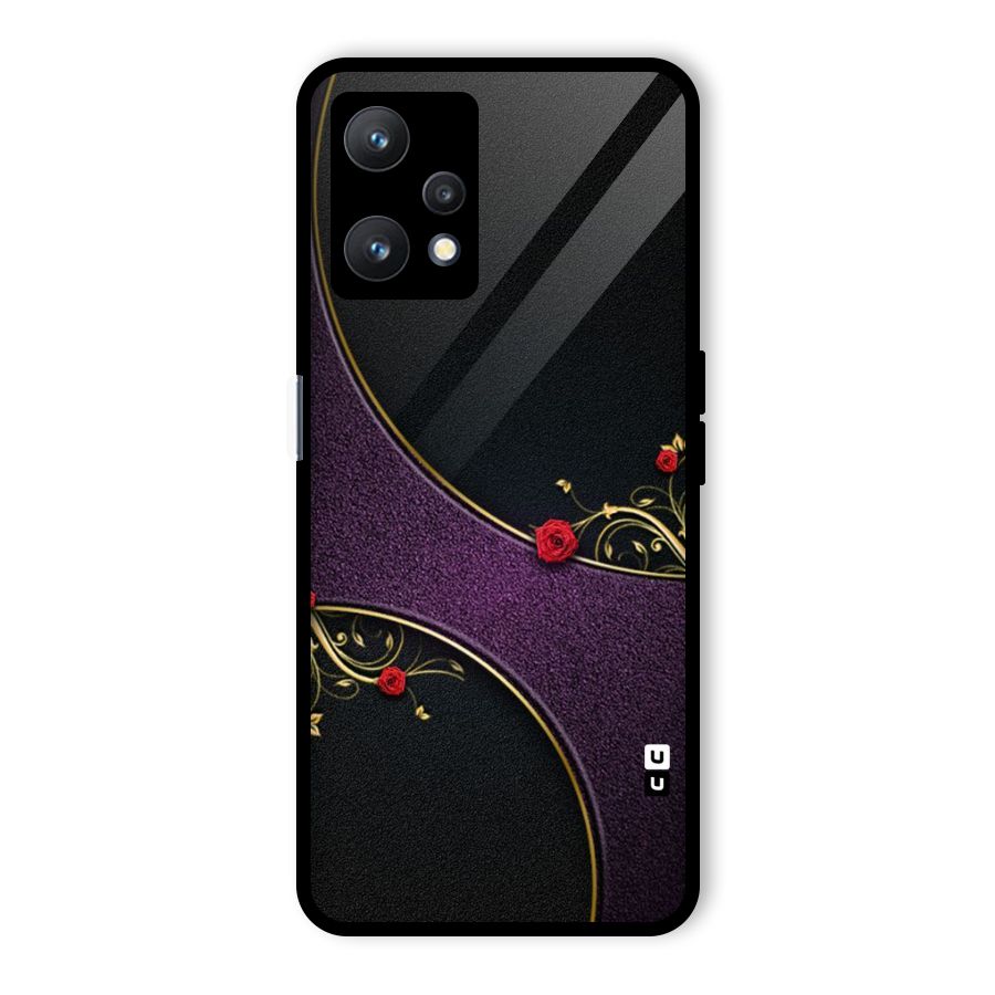 Flower Curves Glass Back Case for Realme 9 Pro 5G