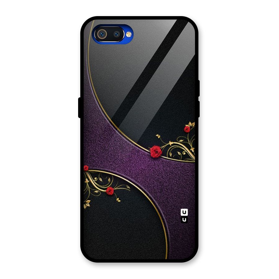 Flower Curves Glass Back Case for Realme C2