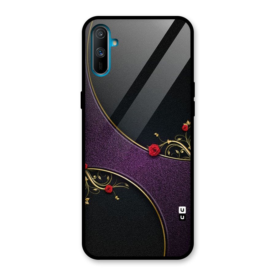 Flower Curves Glass Back Case for Realme C3