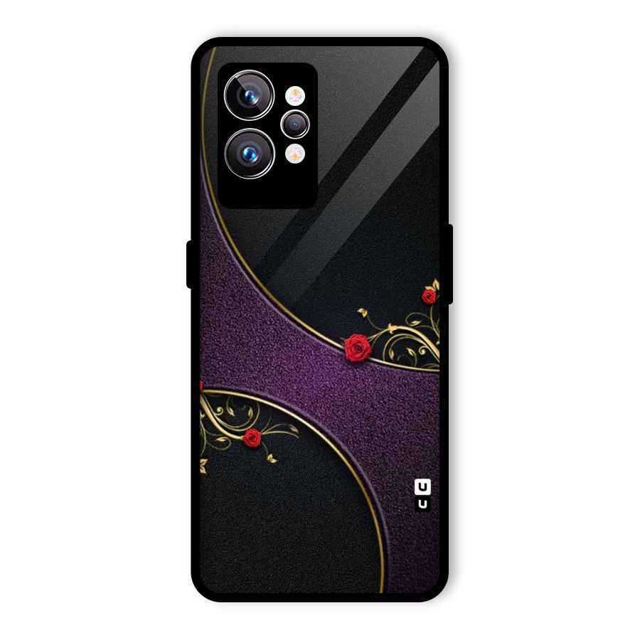 Flower Curves Glass Back Case for Realme GT2 Pro