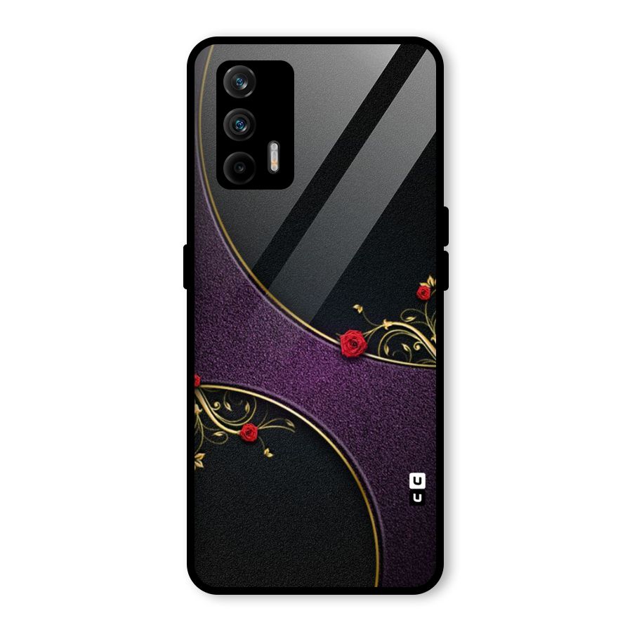 Flower Curves Glass Back Case for Realme GT 5G