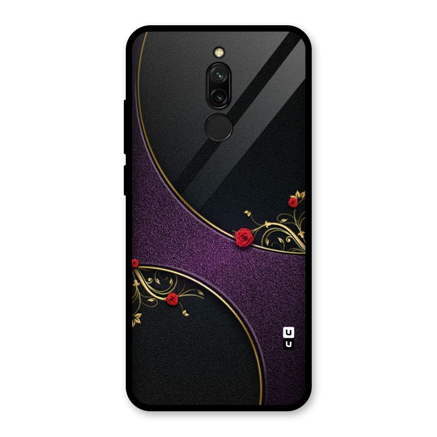Flower Curves Glass Back Case for Redmi 8