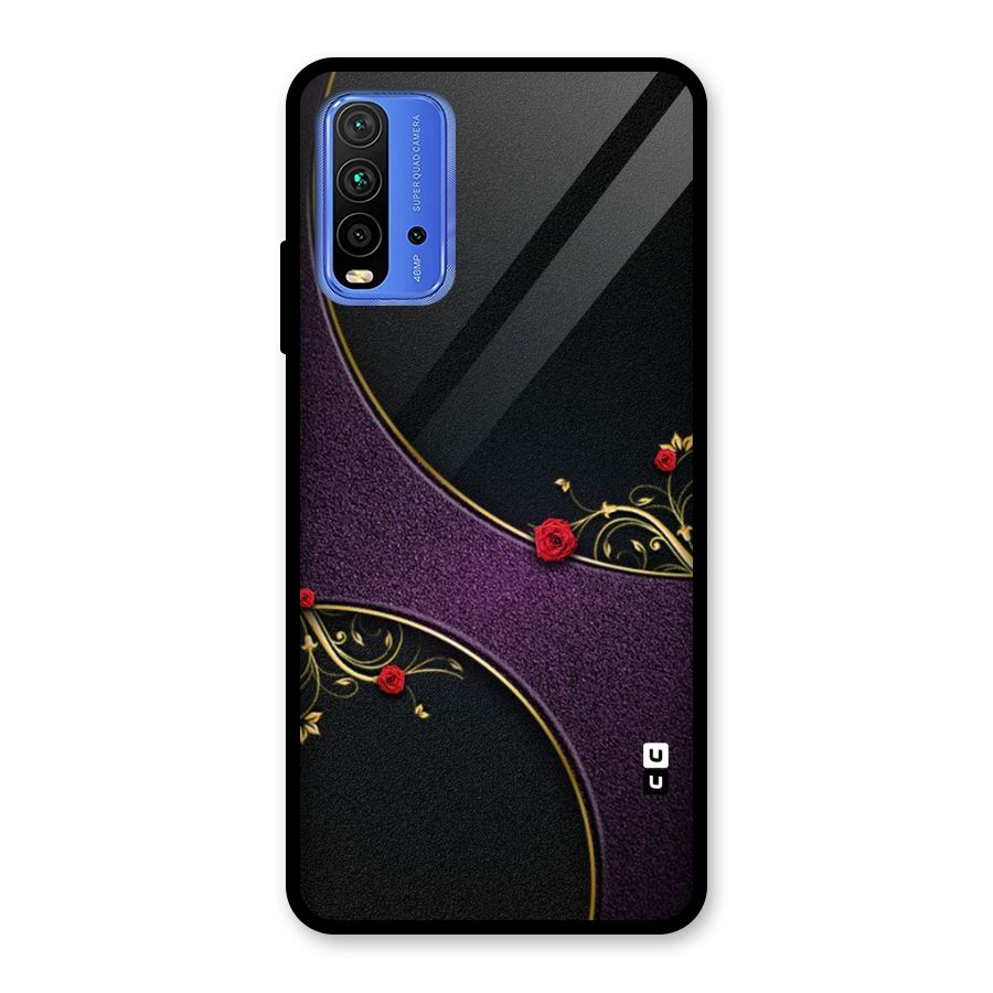 Flower Curves Glass Back Case for Redmi 9 Power