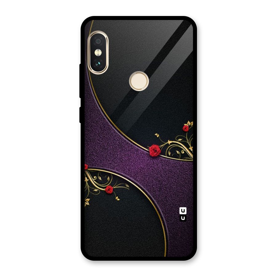 Flower Curves Glass Back Case for Redmi Note 5 Pro