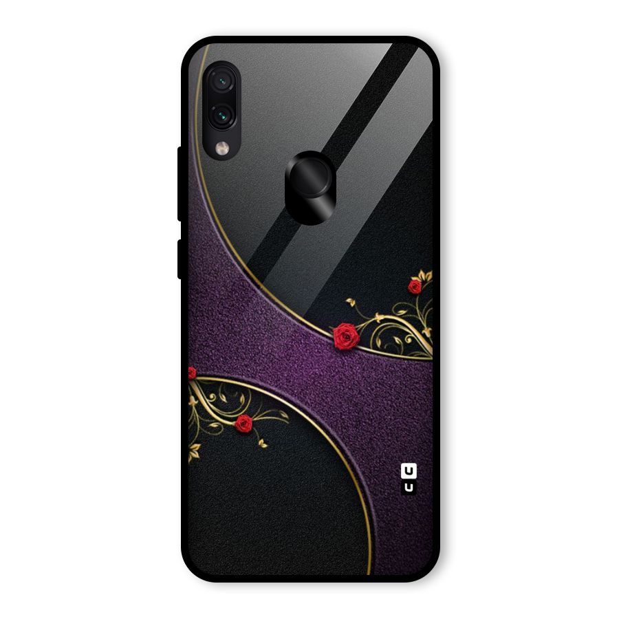 Flower Curves Glass Back Case for Redmi Note 7 Pro