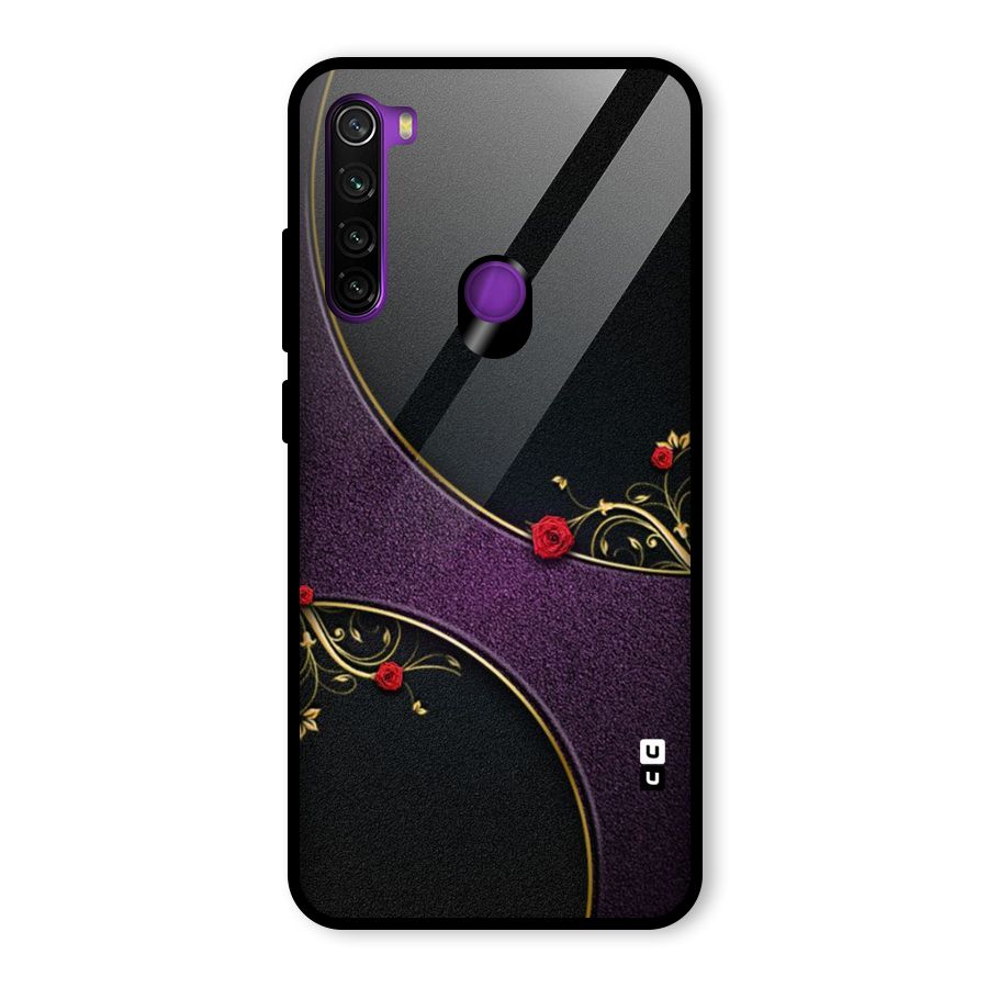 Flower Curves Glass Back Case for Redmi Note 8