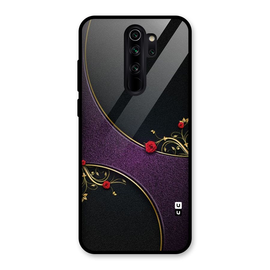 Flower Curves Glass Back Case for Redmi Note 8 Pro