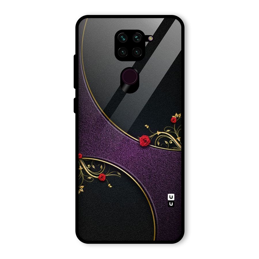 Flower Curves Glass Back Case for Redmi Note 9