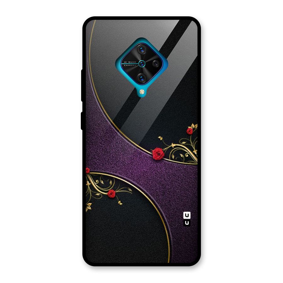 Flower Curves Glass Back Case for Vivo S1 Pro