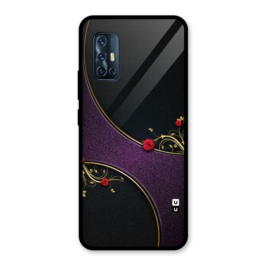 Flower Curves Glass Back Case for Vivo V17