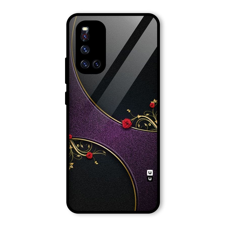 Flower Curves Glass Back Case for Vivo V19