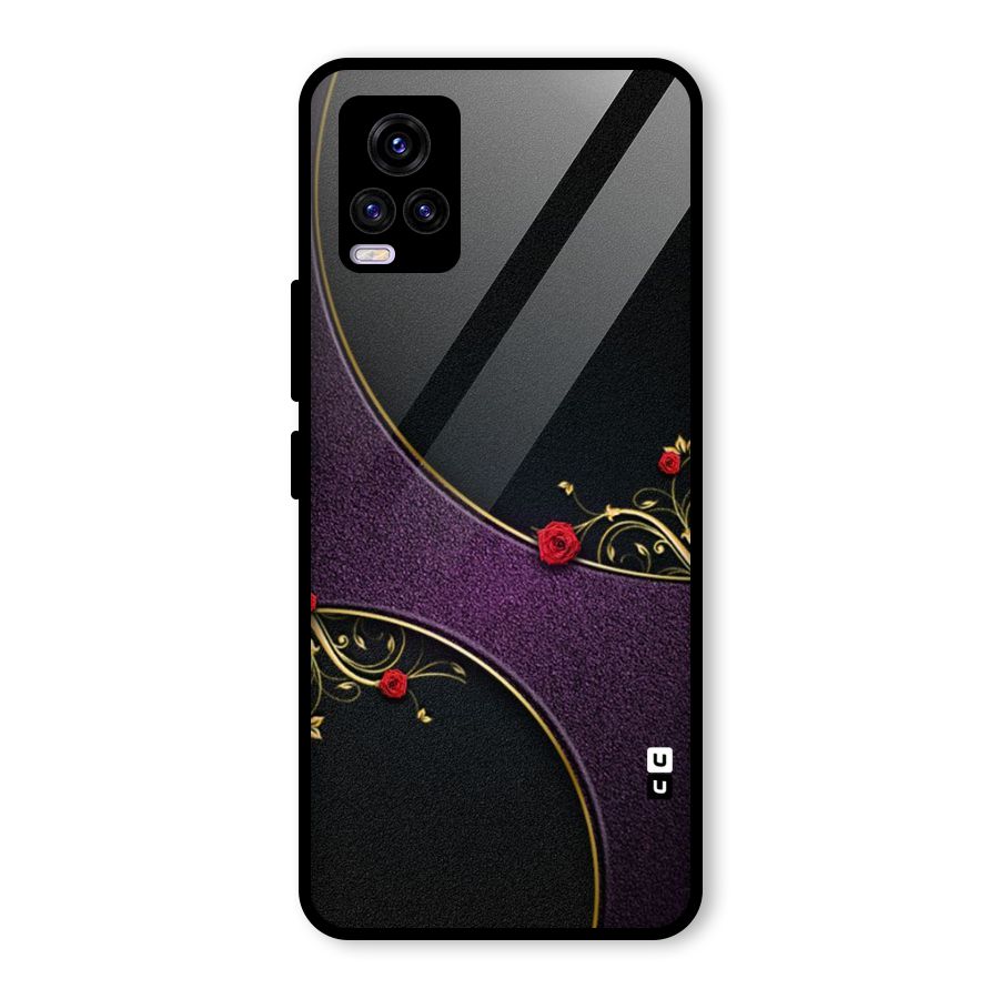 Flower Curves Glass Back Case for Vivo V20