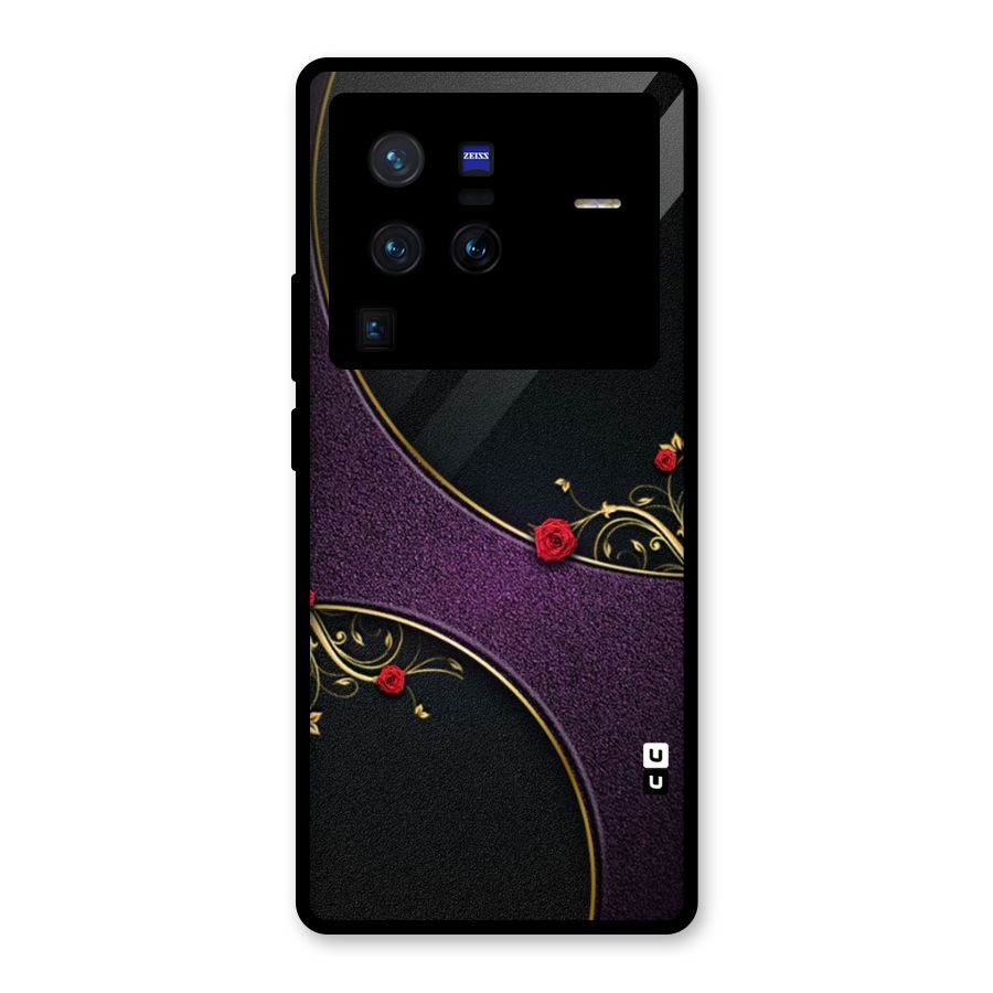 Flower Curves Glass Back Case for Vivo X80 Pro