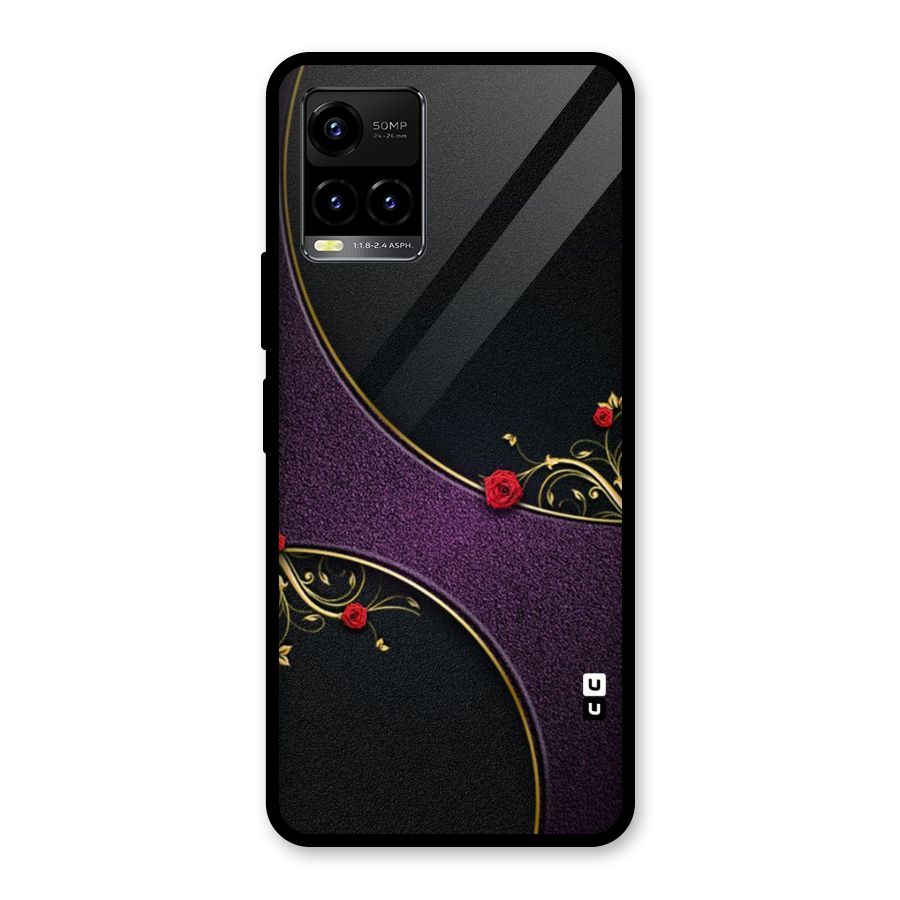 Flower Curves Glass Back Case for Vivo Y21T