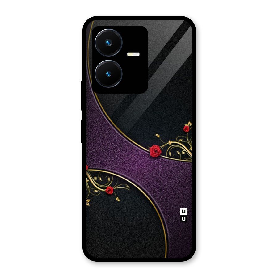 Flower Curves Glass Back Case for Vivo Y22