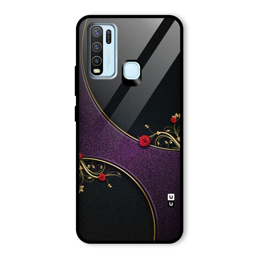Flower Curves Glass Back Case for Vivo Y30