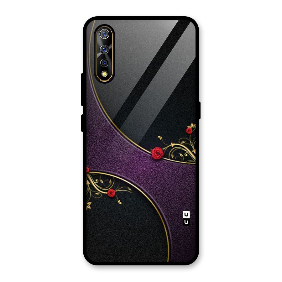 Flower Curves Glass Back Case for Vivo Z1x