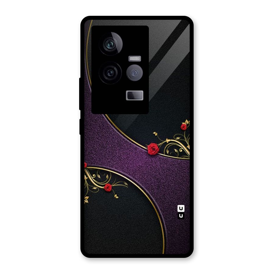 Flower Curves Glass Back Case for Vivo iQOO 11 5G