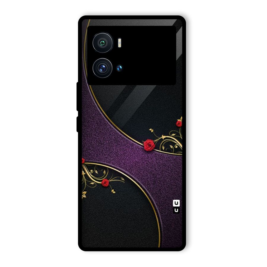 Flower Curves Glass Back Case for Vivo iQOO 9 Pro