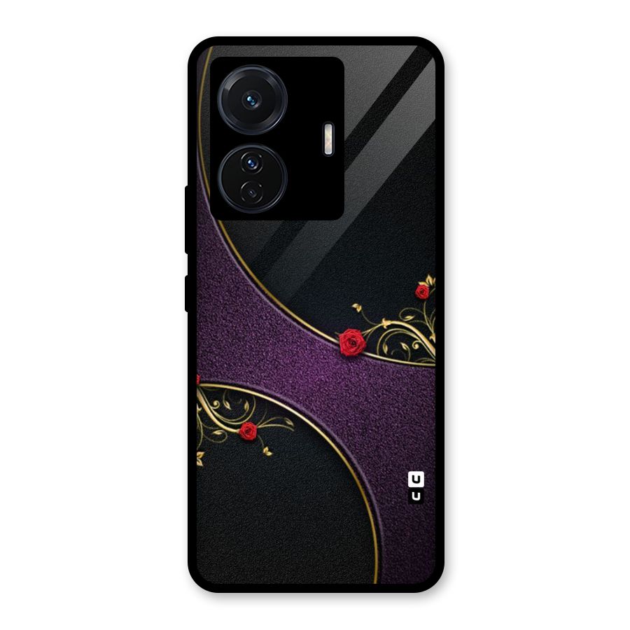Flower Curves Glass Back Case for Vivo iQOO Z6 Pro