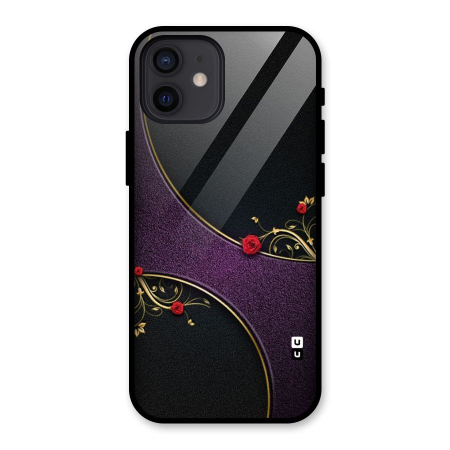 Flower Curves Glass Back Case for iPhone 12