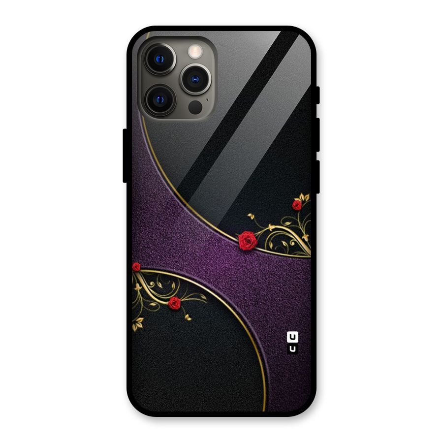 Flower Curves Glass Back Case for iPhone 12 Pro Max