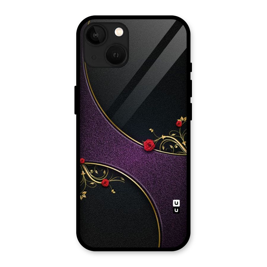 Flower Curves Glass Back Case for iPhone 13