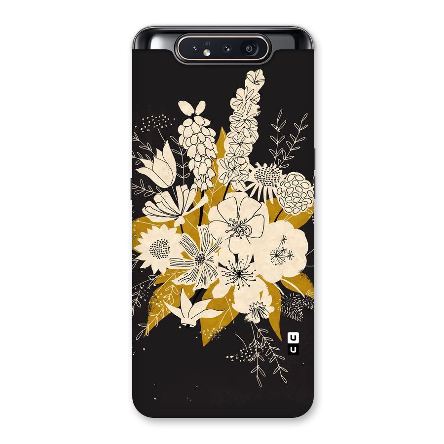 Flower Drawing Back Case for Galaxy A80
