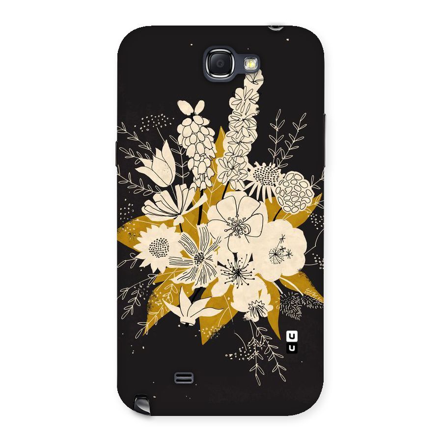 Flower Drawing Back Case for Galaxy Note 2