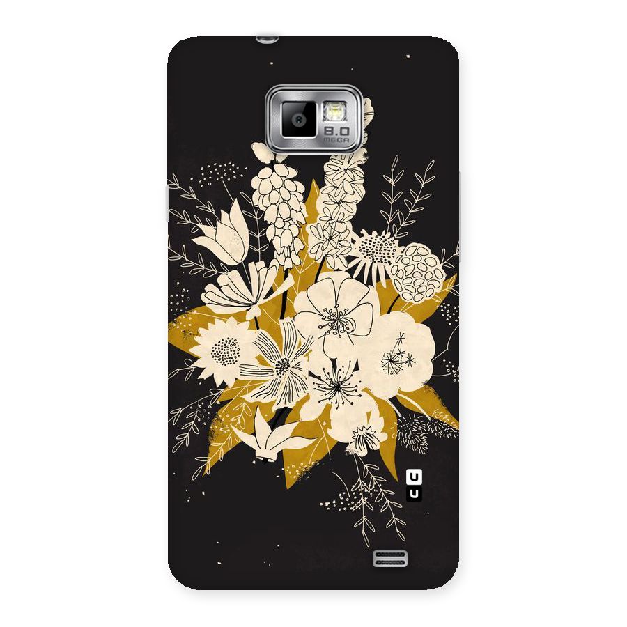 Flower Drawing Back Case for Galaxy S2