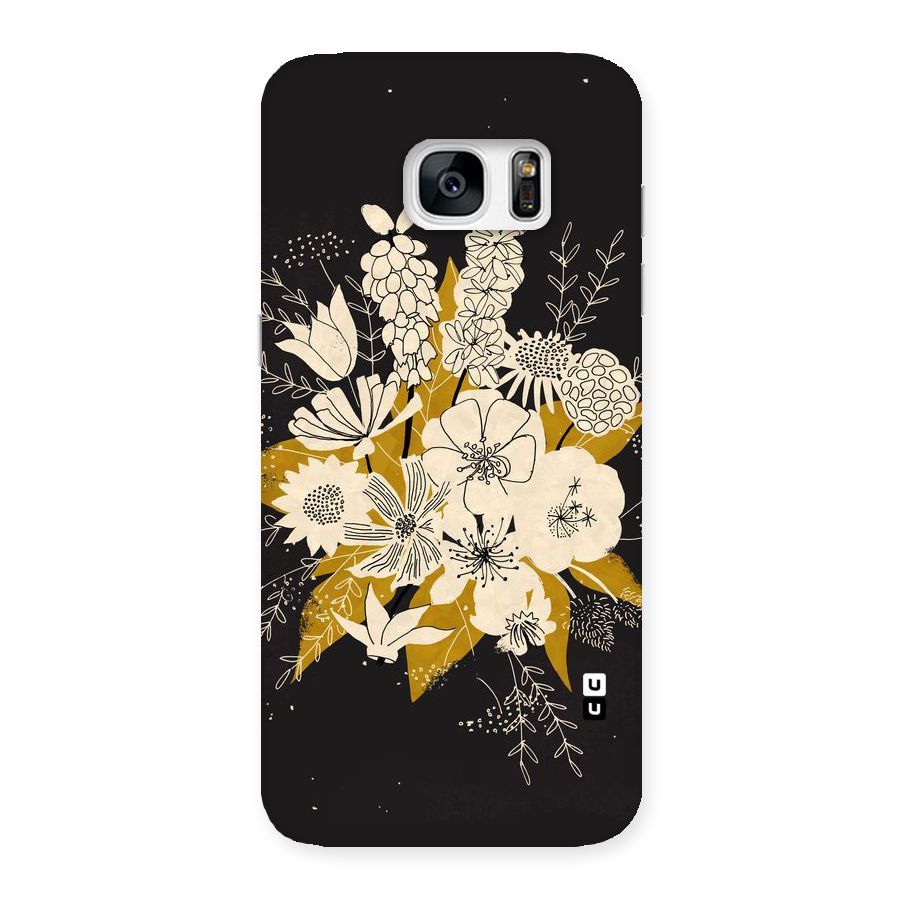 Flower Drawing Back Case for Galaxy S7 Edge