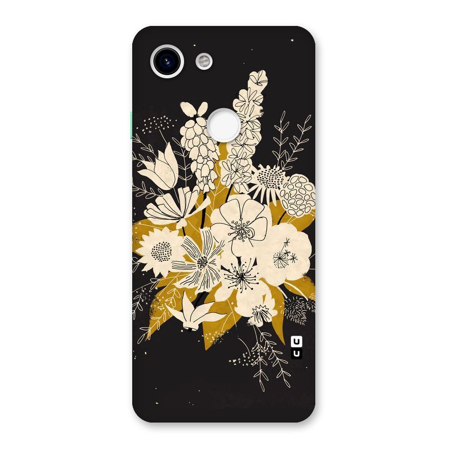 Flower Drawing Back Case for Google Pixel 3