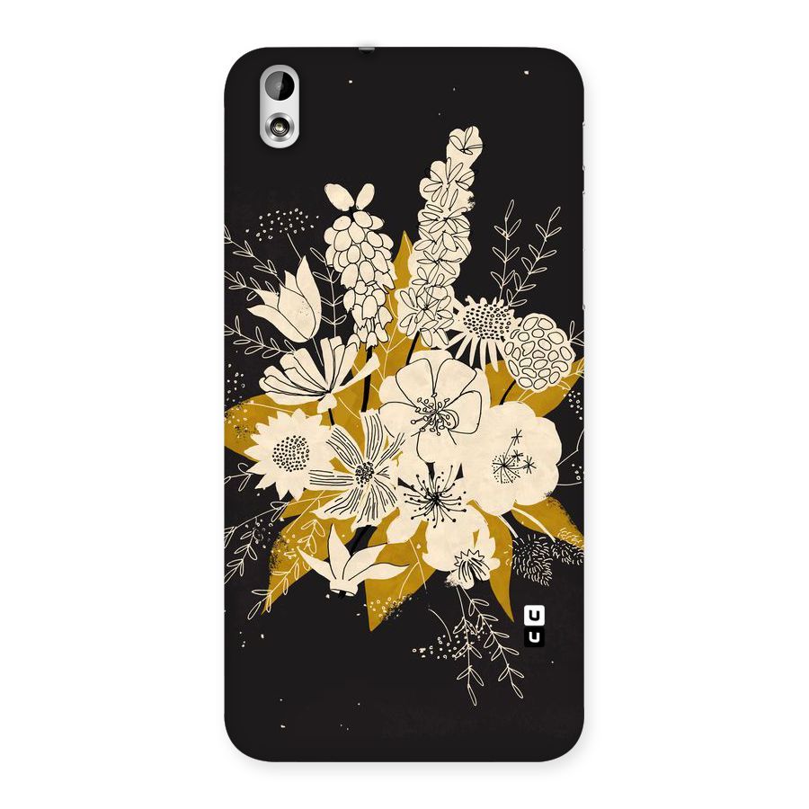 Flower Drawing Back Case for HTC Desire 816s