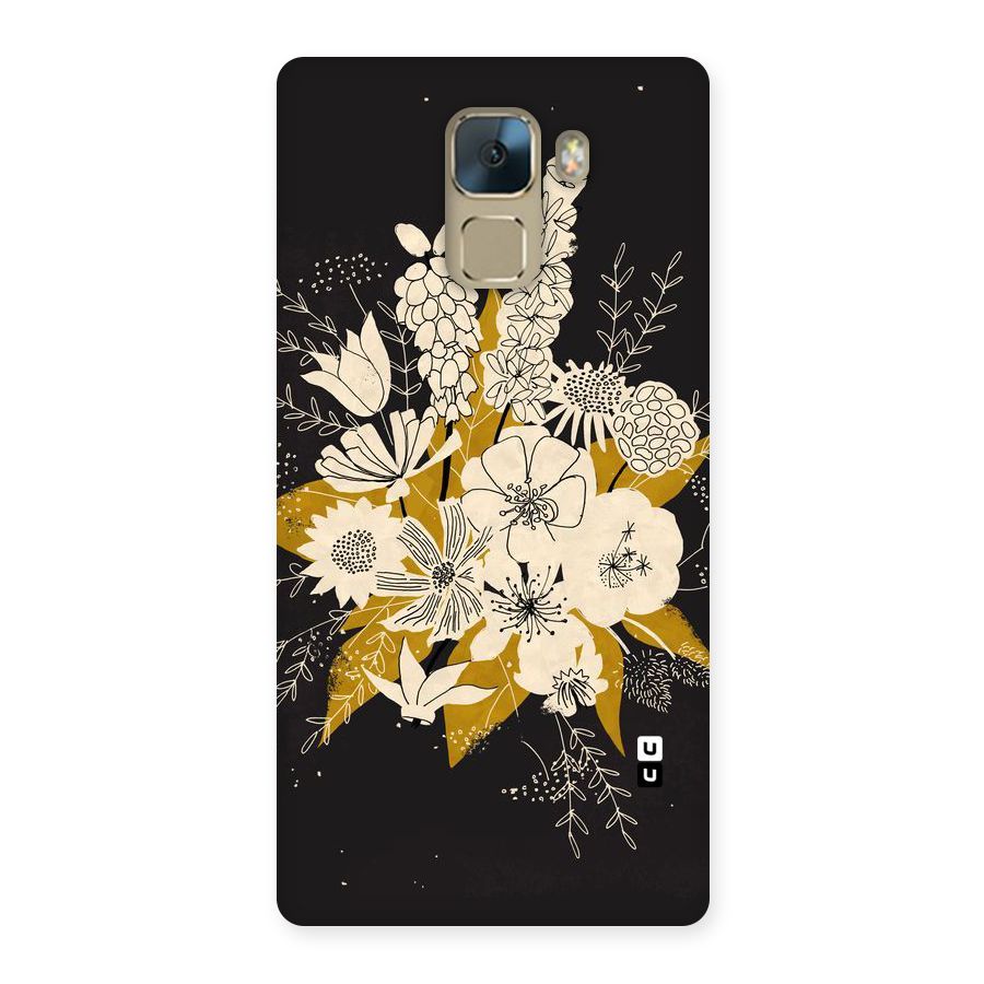 Flower Drawing Back Case for Huawei Honor 7