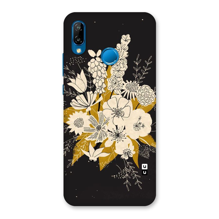 Flower Drawing Back Case for Huawei P20 Lite