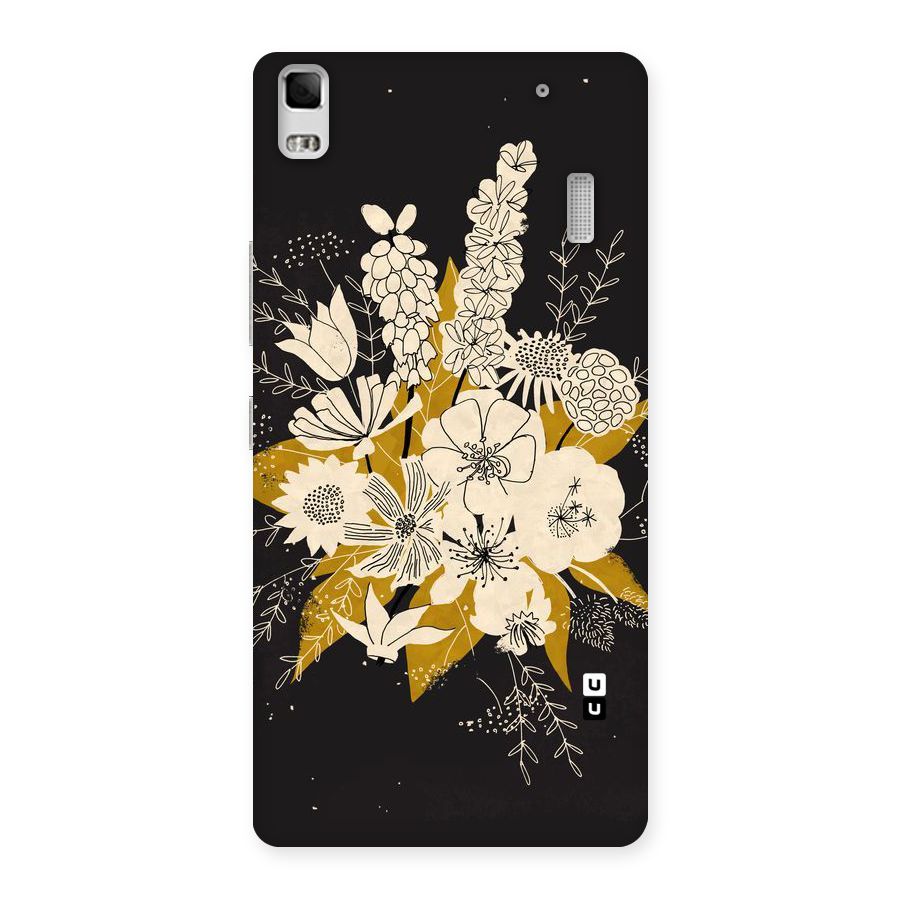Flower Drawing Back Case for Lenovo K3 Note