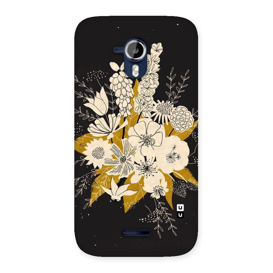 Flower Drawing Back Case for Micromax Canvas Magnus A117