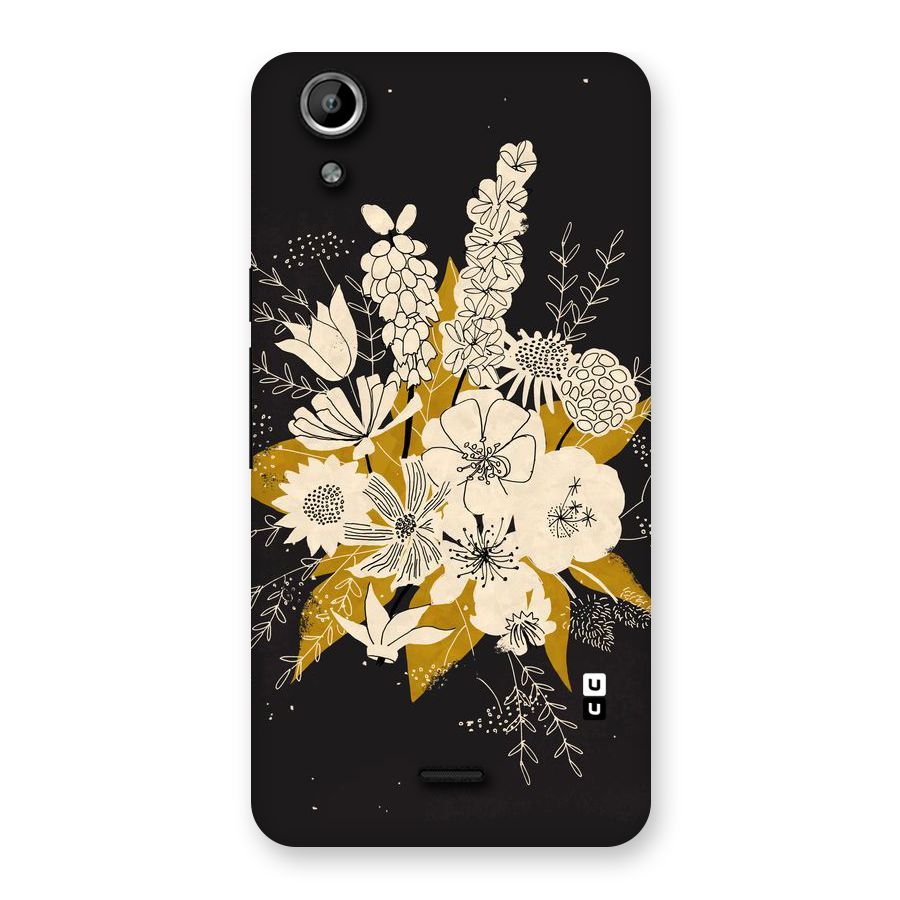 Flower Drawing Back Case for Micromax Canvas Selfie Lens Q345