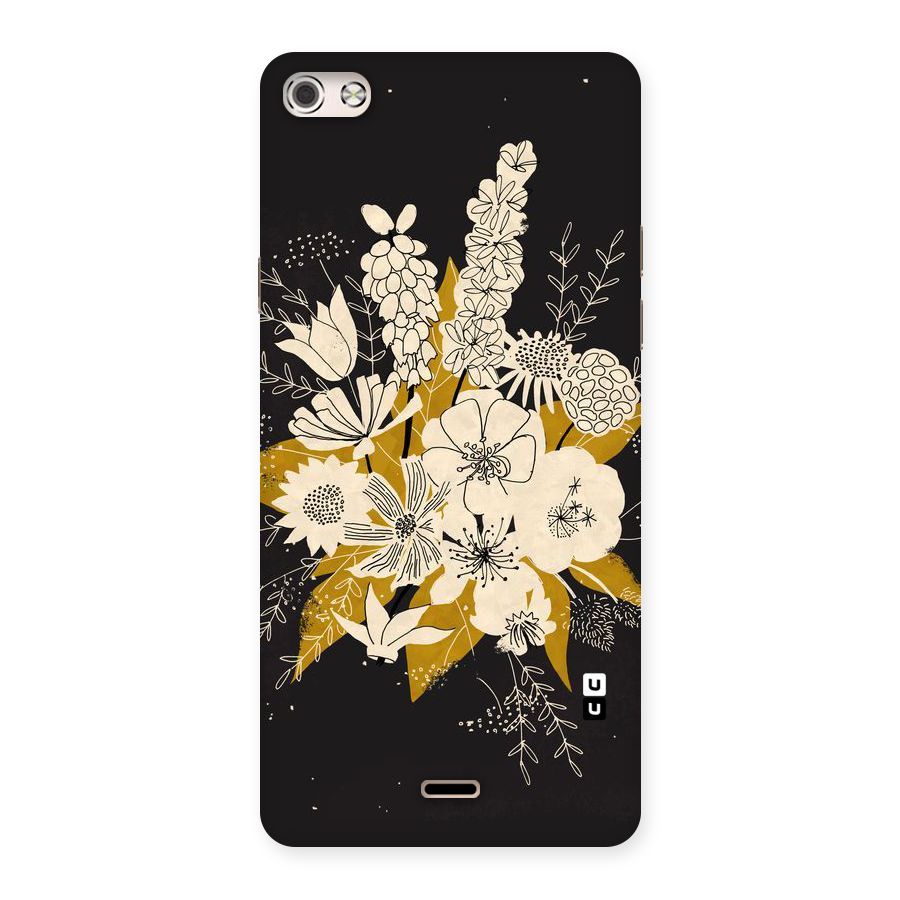 Flower Drawing Back Case for Micromax Canvas Silver 5