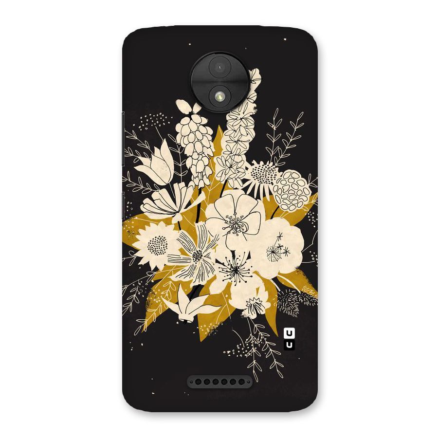 Flower Drawing Back Case for Moto C