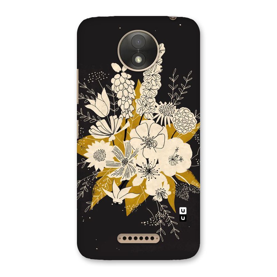 Flower Drawing Back Case for Moto C Plus